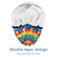 thumbnail image 4 of Shower Caps,Colorful Tie Dye Floral Mandala Waterproof Shower Cap for Women 4 Pieces,Double Reusable Hair Cover for Shower PEVA Elastic Stretch Hem, 4 of 7