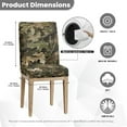 thumbnail image 6 of Xoenoiee Hunting Camo Print Chair Covers for Dining Room, Stretchy Dining Chair Cover Super Fit Parsons Kitchen Chair Covers with Elastic Band, 1 Set, 6 of 7