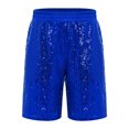thumbnail image 2 of TSSOE Unisex Girls Boys Gymnastics Shorts Athletic Dance Bottoms Hip Hop Jazz Competition Booty Boy-Cut Shorts Blue 8, 2 of 6