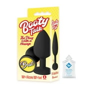 i icon Brands - Booty Talk, Silicone Butt Plug, Black, Brat with Sample of ID Lube