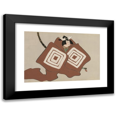 Kamisaka Sekka 14x11 Black Modern Framed Museum Art Print Titled - Shibaraku (Shibaraku) (1909-1910)
