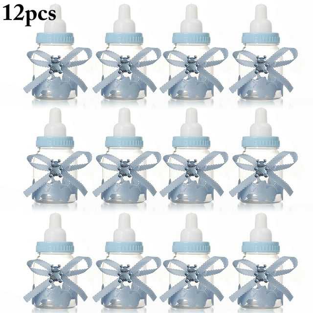 Coofit 12PCS Candy Bottle Creative Feeding Bottle Shape Candy Box for Baby Shower