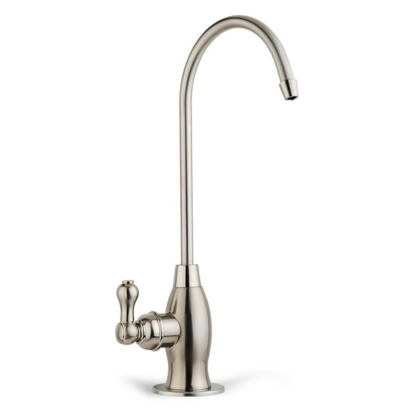 iSpring GK1-BN Robinet d'Eau Potable à Haut Bec de Bar à Bec Résistant, Style Contemporain, Nickel Brossé