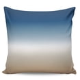 thumbnail image 2 of Navy Blue Beige Ombre Cream Throw Pillow Covers, Soft Pillowcases with Invisible Zipper, Modern Abstract Art Aesthetics Square Pillow Cushion Covers for Living Room Couch Sofa Bed 16x16 Inches, 2 of 8