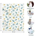 thumbnail image 4 of White Cartoon Dinosaurs UFOs Stars Pattern Blanket,Comfortable Soft Flannel Throw Blanket,All Season,Warm Lightweight Blankets for Sofa Bed Couch Living Room Chair,30"x40", 4 of 4