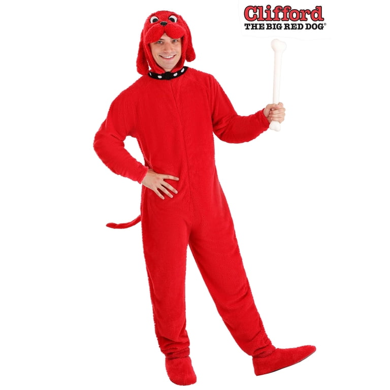 Adult Clifford the Big Red Dog Costume - Walmart.com