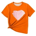 thumbnail image 6 of Hienoo Toddler Girls T-Shirt Heart Print Short Sleeve T Shirt Summer Casual T Shirt, 6 of 6