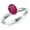 African Ruby, July, variant on PLAT-900 Platinum Blue Zircon Engagement Ring for Women | 1.25 Cttw | Oval 7X5MM | Gemstone Birthstone | Size 8
