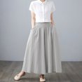 thumbnail image 3 of Pantalones de piernas anchas para mujer con bolsillos Cintura elástica Pantalones largos Tallas Abanopi Pantalones de mujer, 3 of 7