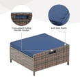 thumbnail image 2 of Amopatio 5 Piece Patio Furniture Set, Outdoor Patio Conversation Rattan Chair with Ottomans w/Storage Coffee Table for Patio, Space Saving Design for Balcony Poolside Front Porch Deck, Navy, 2 of 10