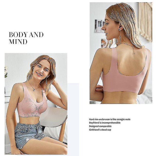 Ropa interior sin anillo de acero, sujetador para dormir, ropa interior de barra de látex, sujetador de encaje, ropa interior sin costuras, chaleco para mujer LingWen 1327533361163
