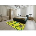 thumbnail image 4 of Ahgly Company Indoor Rectangle Patterned Yellow Novelty Area Rugs, Swatch Sample, 4 of 6