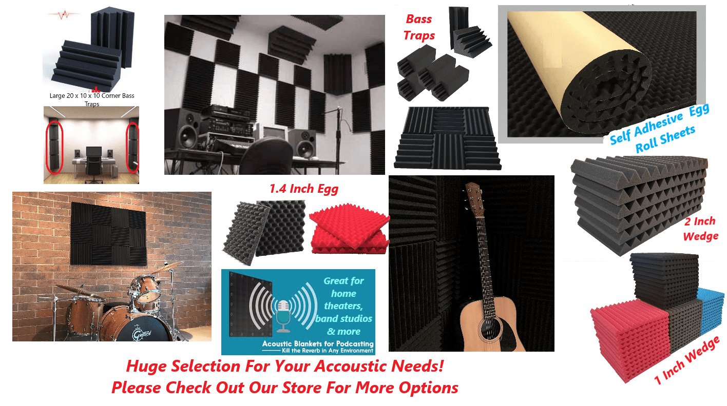 Bookishbunny 20 pk Acoustic Foam Egg Crate Panel Wall Tile Audio Home Studio Deadening Soundproofing 12x12x1.5