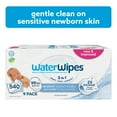 thumbnail image 3 of (3 pack) WaterWipes Sensitive Newborn & Baby Wipes, 3-In-1 Cleans, Cares, Protects, 99.9% Water, Unscented & Hypoallergenic, 9 Packs (540 Wipes), 3 of 12
