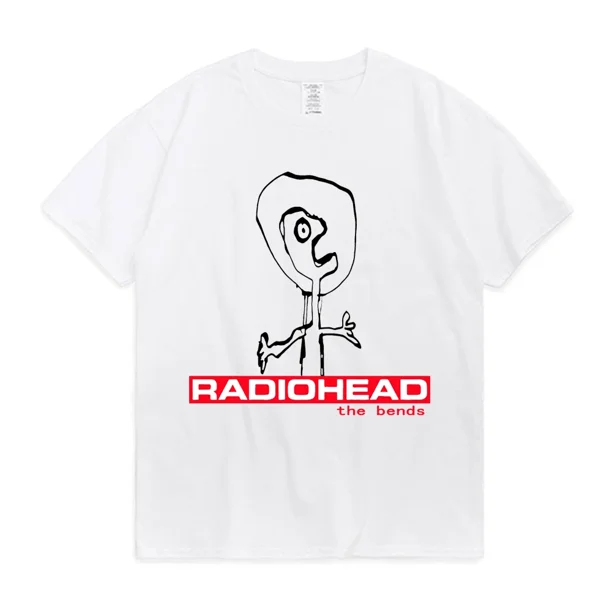 Camisetas gráficas The Bends, estilo punk hip hop vintage de los años 90, de manga corta, estilo urbano de gran tamaño para hombre