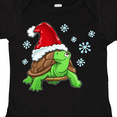 thumbnail image 4 of Inktastic Christmas Turtle in with Santa Hat and Snowflakes Boys or Girls Baby Bodysuit, 4 of 5