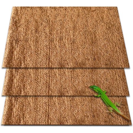 3Pcs Natural Coconut Fiber Reptile Carpet Mat- Pet Terrarium Substrate ...