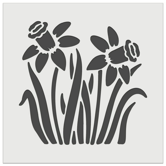 Daffodil Flowers DIY Cookie Wall Craft Stencil - 5.5 Inch
