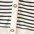 thumbnail image 6 of Coerni Girls Button Up Sweaters Wide Striped V-Neck Knit Cardigan Cute Casual Kids Preppy Sweaters Outerwewar Spring Fall Clothes, 6 of 6