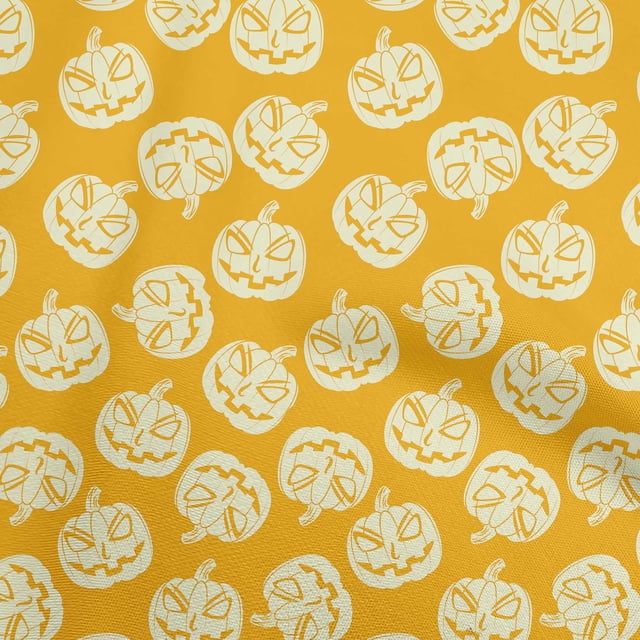 oneOone Rayon Light Peach Fabric Halloween Craft Projects Decor Fabric Printed By The Yard 56 Inch Wide