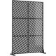 thumbnail image 3 of Historyli Mampara de privacidad metálica QinaQin de 182 x 120 cm,divisor decorativo independiente,mampara de privacidad de altura extendida para jardín con base estable,rayas diagonales, 3 of 8