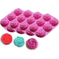thumbnail image 1 of Paquete de 4 moldes de silicona YONGSHENG forma de rosa 6 cavidades, 1 of 5