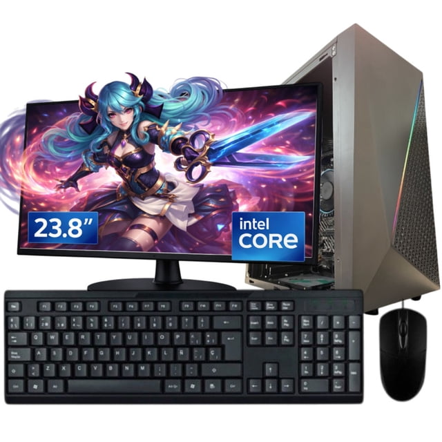 Computadora Completa Escritorio Intel core I7 14700 Ram 16gb Ddr4 SSD 500 GB Monitor 24" Oficina, Estudio, Hogar