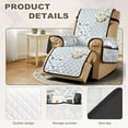 thumbnail image 3 of TSOVTHRID Floral Patchwork Gray Recliner Sofa Slipcover with Storage Pocket, Easy to Install Soft Reclining Chair Couch Cover, Furniture Protector Cover for Pet Living Room, 3 of 7