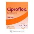 thumbnail image 1 of Ciproflox Ciprofloxacino 500 mg 6 cápsulas, 1 of 3