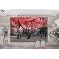 thumbnail image 5 of Tree Rugs, Office Decor Rugs, Step Rug, Trees With Red Flowers Rugs, Office Rug, Area Rug, Landscape Rug, Red Rugs, Indoor Rug, Large Rugs, 2.6'x4' - 80x120 cm, 5 of 8