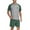 03-Green, variant on Men's Pajama Set Short sleeved Round Neck 2-piece Set Men's Shorts Casual Set Raglan Pajamas