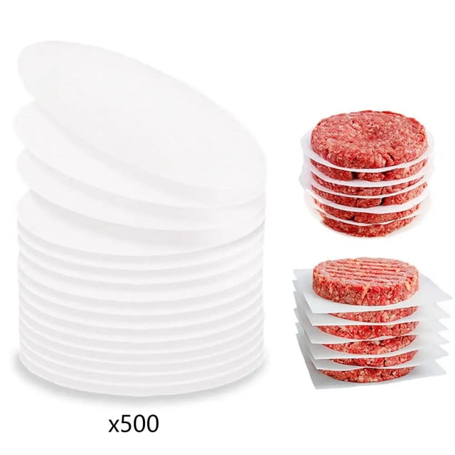 Papel pergamino para hamburguesas, papel para cocinar, aceite, papel para hornear, para comedor, herramientas de celebración, galletas, almacenamiento Diámetro12cm