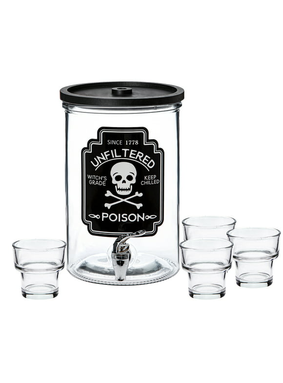 Way To Celebrate Halloween Beverage Dispenser with 4 Tumblers