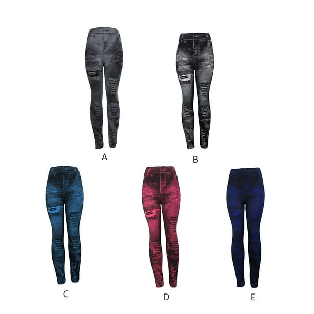 Sonducket Pantalones vaqueros de imitacion para mujer pantalones ajustados rasgados de verano pantalones ajustados pantalones ajustados para Type1