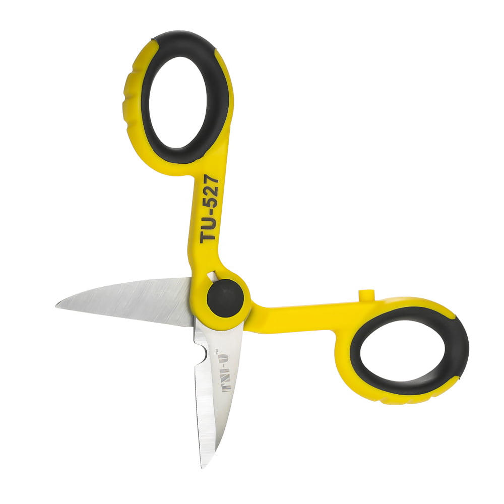 Black Stainless Steel Cuts Wire Electrician Scissors K0S2 TU-527 5.7/" Yellow