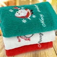 thumbnail image 5 of Unique Bargains Christmas Cotton Hand Towels Cute Bathroom Hand Towel Set Red 2-Piece, 5 of 5