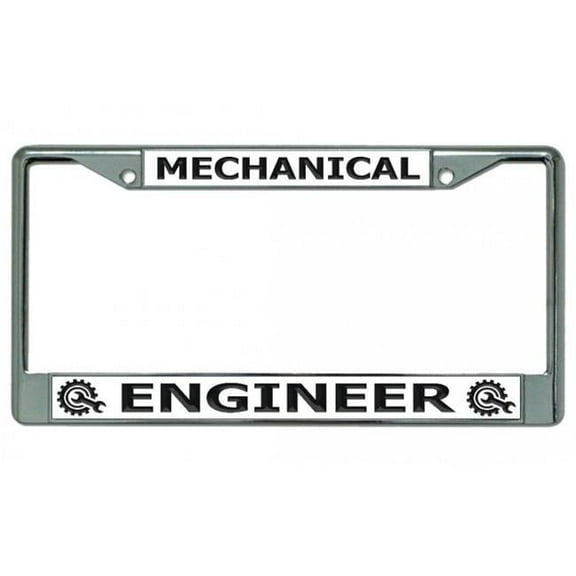 Mechanical Engineer Chrome License Plate Frame