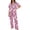 Rose Lipstick, variant on Ekouaer Womens Silky Satin Pajamas Set Short Sleeve Button Down Sleepwear 2 Piece Lounge Set Pj Set