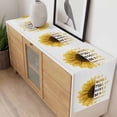 thumbnail image 4 of Yellow Sunflower Table Runner - 120 Inch Long, Kitchen Dining Table Runner Dresser Scarves, Floral Rustic White Quotes Farmhouse Decor for Coffee Tables Wedding Party Banquet, 4 of 8