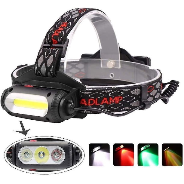 Lámpara Frontal Recargable, T6+cob Lámparas Frontales Led Puissante