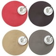 Vnanda 4Pcs Round Braided Placemats Round Table Mats for Dining Tables
