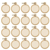 BESTOYARD DIY Creations Mini Embroidery Hoops Multi Wood 20 Sets