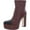 Wine Leather, variant on Franco Sarto Womens Valeria Leather Platforms Booties