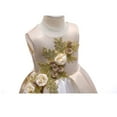 thumbnail image 4 of XEGLSBU Girls Dresses Size 6-8 Girls' Dress for Children off The Shoulder Party Gown Dress with Rose Embroidery Skirt for Ages 3 10 Beige Size 3-4 Years, 4 of 7