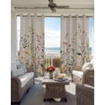 thumbnail image 4 of Vintage Botanical Blackout Curtains 84 Inches Long for Bedroom, Spring Floral Summer Botanical Rustic Thermal Insulated Room Darkening Black Out Window Curtain Panels Grommet Drapes for Living Room, 4 of 8