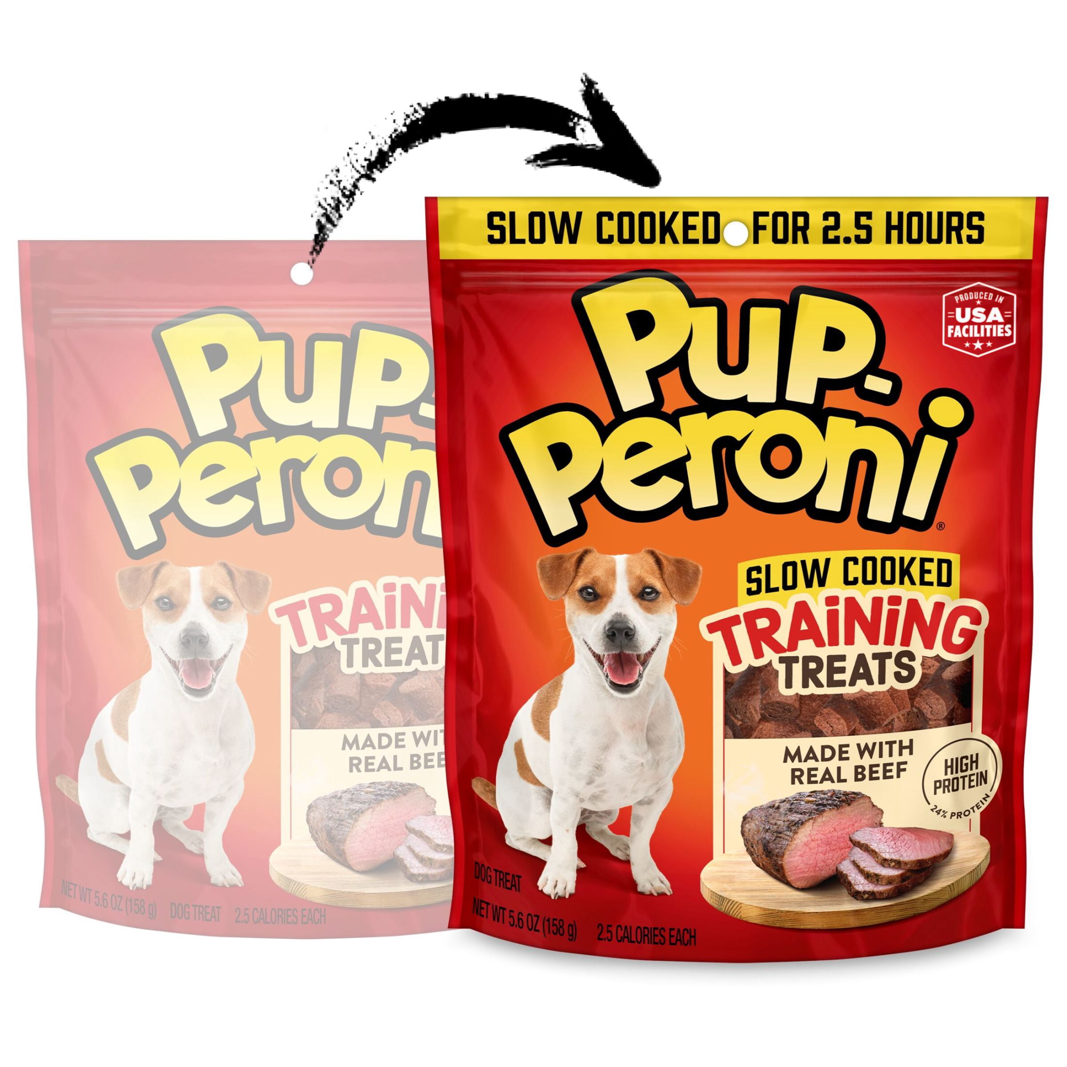 (6 pack) Pup Peroni Dog Training Treats Made With Real Beef, 5.6 oz Bag
