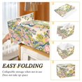 thumbnail image 2 of Yayeee Collapsible Storage Bin with Lid Fabric Closet Decorative Basket with Handles, Pink Floral Wave, 2 of 7