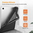 thumbnail image 3 of Fintie Silicone Case for Samsung Galaxy Tab A11+ Plus 2025/ A9+ Plus 11 Inch 2023, Honey Comb Series Kids Friendly Light Weight Shock Proof Protective Cover, Black, 3 of 10