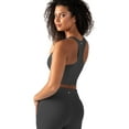 thumbnail image 3 of YITTY Active Women's UltraLuxe Built-in Bra Tank Top, Athleisure, 4-Way-Stretch, Onyx, L, 3 of 7