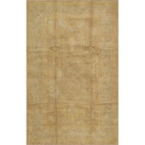 Pasargad Home Oushak 51" x 79" Hand-Knotted Lamb's Wool Area Rug in Light Brown